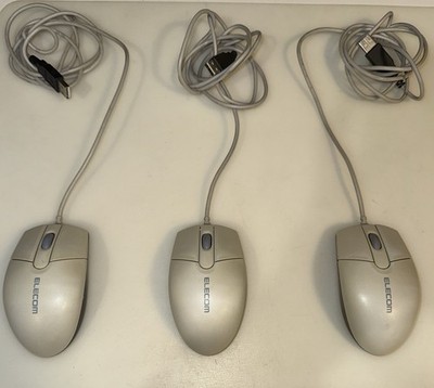 USED SET of 3 (three)  Elecom  USB-A mice