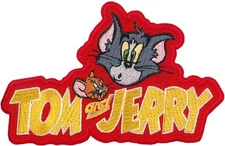 Patch - C&D Visionary Hanna Barbera Tom & Jerry Logo 4.7"x3" Iron-On Embroidered