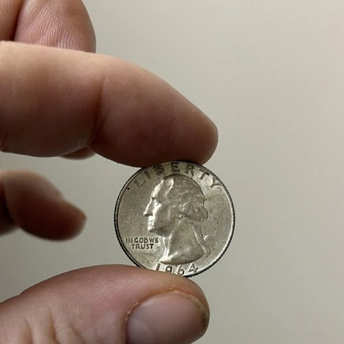 90% Silver!  1964 Washington Quarter 25C Silver Coin Business Strike Circulated