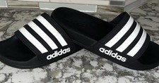 Kids Size 4 Adidas Adilette Shower Slide Black/White 100 Original Youth