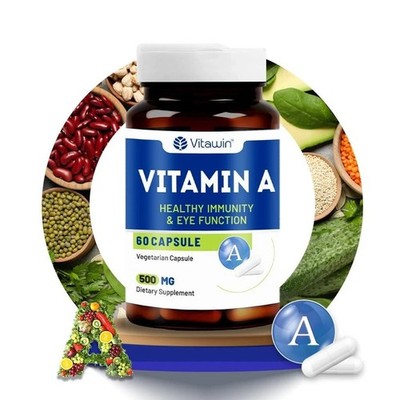Vitawin Vitamin Supplements Vitamin A für Immunität - 60 Kapseln