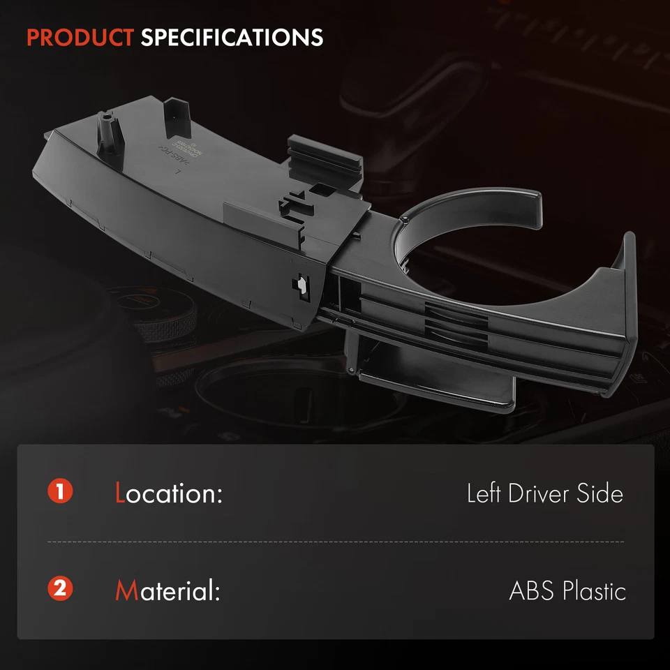Left Driver Side Cup Holder for BMW Z4 E85 E86 2003 2004 2005 2006 2007 2008 GAS - Image 3 of 4