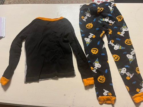 Peanuts Snoopy Halloween Pajamas Size 4 Black - Picture 6 of 8