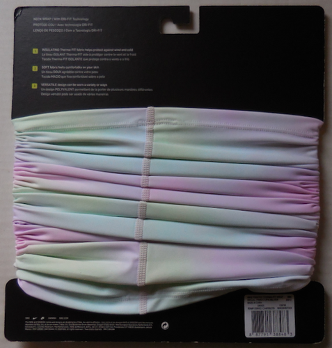 Nike Printed Therma Fit Running Wrap Neck Face Warmer Regal Pink/Copa/Silver - Picture 4 of 4