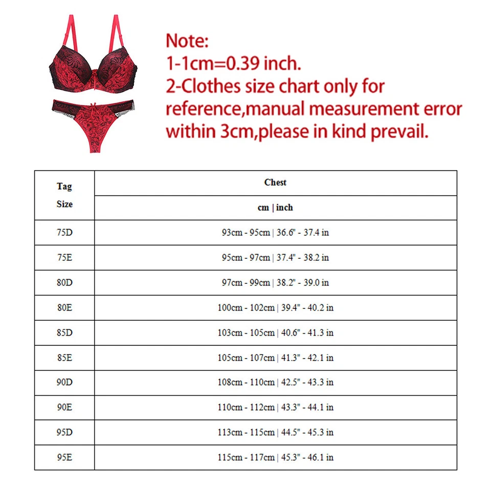 Womens Sexy Lingerie Lace Babydoll Push up Bra Thong Set Sleepwear Underwear⇓ - Image 3 of 4