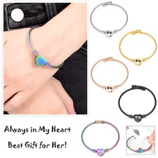 Paw Print Heart Urn Locket Bangle Urn Pendant Jewelry for Ashe Funeral Bracelets