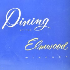 1967 Elmwood Hotel Supper Club Restaurant Menu Casino Resort Windsor Ontario