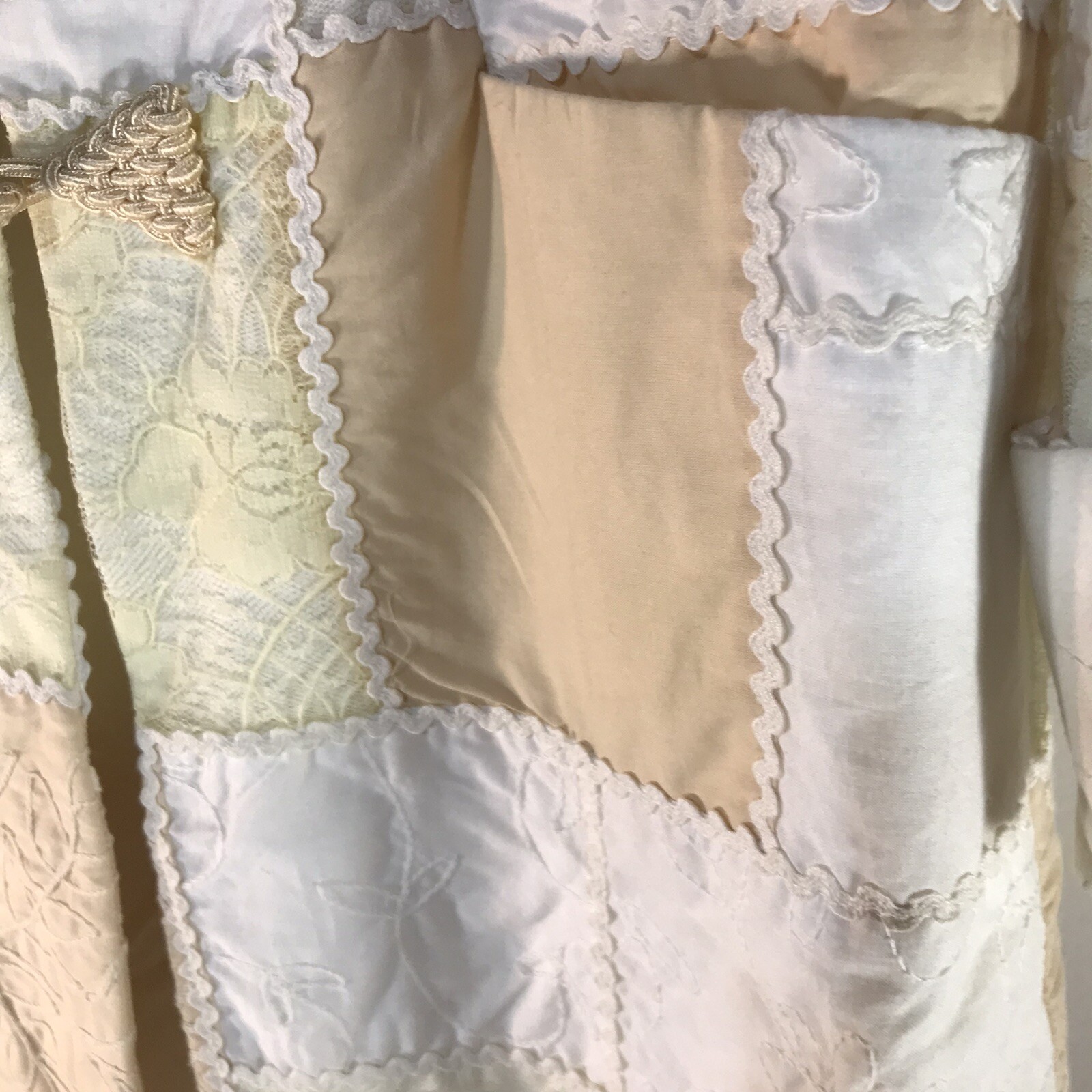 Vintage Boho Chic Multi Patchwork 100% Silk Longe… - image 5