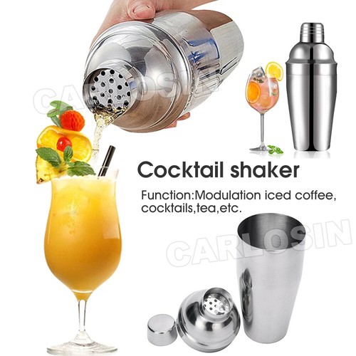 Cocktail Shaker Set Kit Stainless Steel Drink Boston Jigger Mixer Bar 750ml AU - Picture 3 of 12