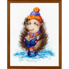 "Fairytale of a Hedgehog" Unprinted Counted Needlework Cross Stitch Kit 1031