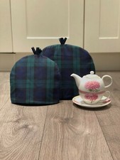 Medium 3 CUP 11x8.5 inch Tea Cosy Kitchen Decor Teapot Cover Black Watch  Tartan