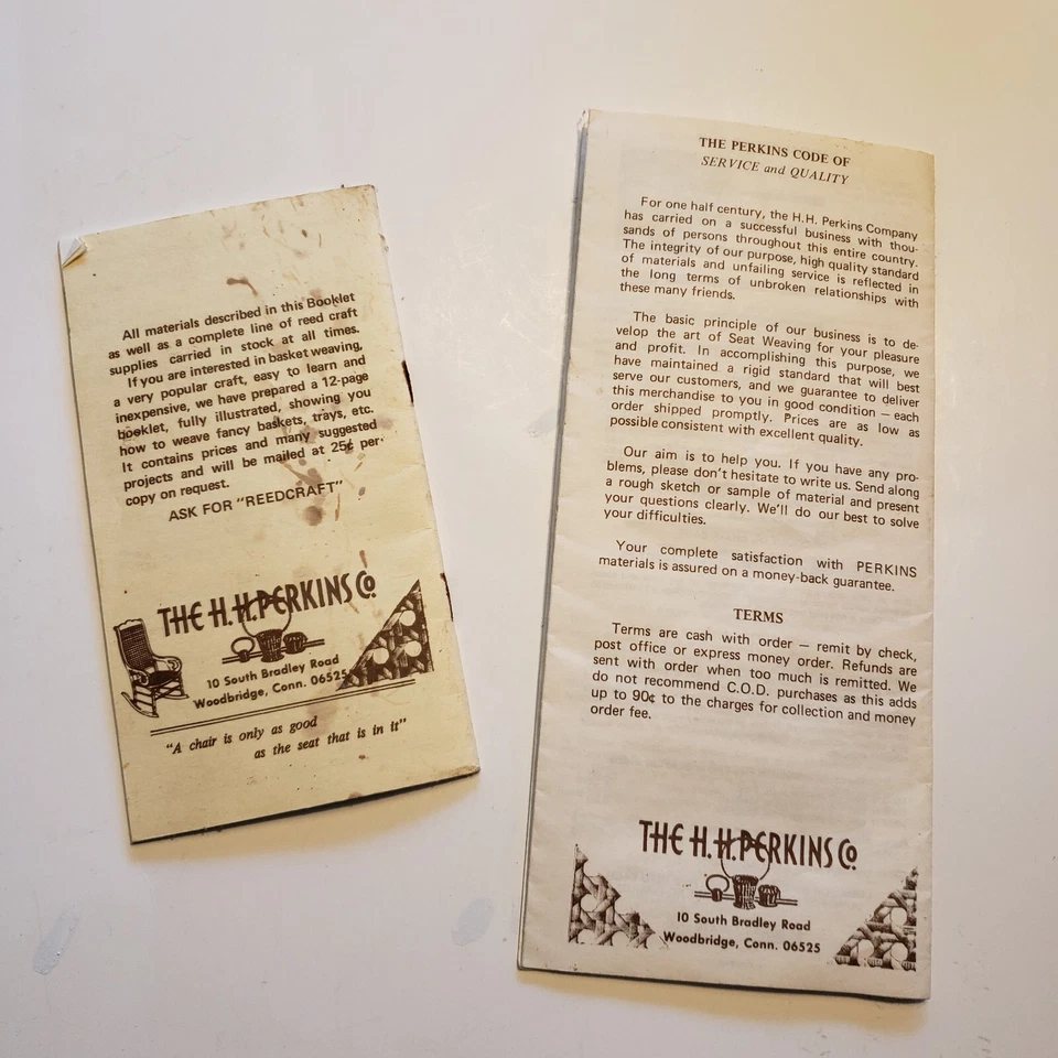 Seat Weaving Perkins Cane Vintage Booklets - Image 2 of 4
