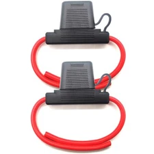 Waterproof Inline Fuse Holder 2 Pack for Maxi Fuse Up to 100A DC 8 Gauge AWG ...