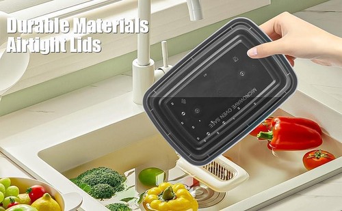 Cajas de almacenamiento de alimentos de 24 oz contenedores de comidas aptas para microondas sin BPA - Imagen 4 de 10