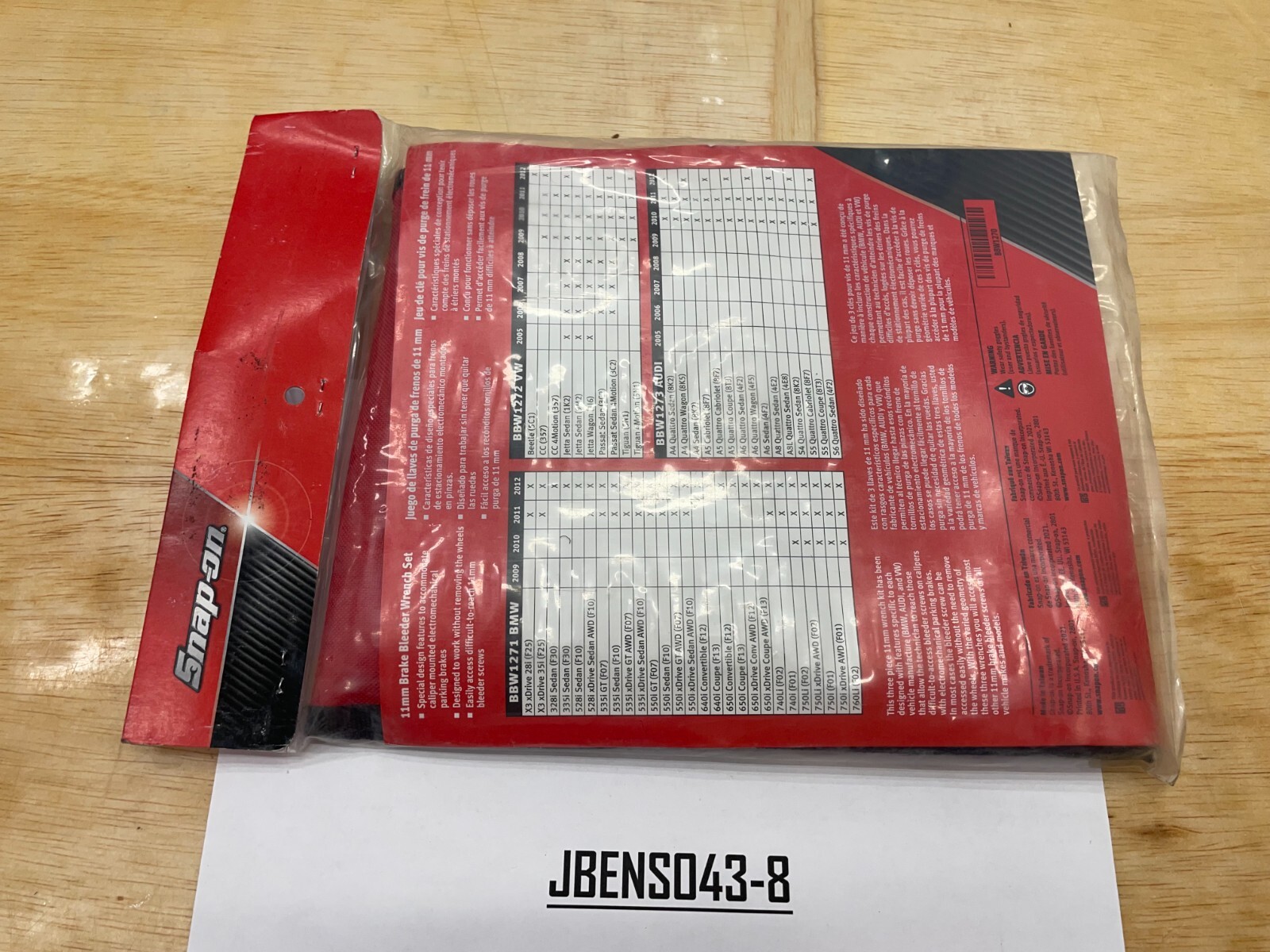 Snapon Tools BBW1270 11mm Brake Bleed Wrench Set 3pc for sale online