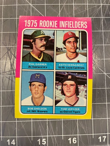 1975 TOPPS #623 KEITH HERNANDEZ PHIL GARNER ROOKIE INFILDERS BASEBALL CARD NM+