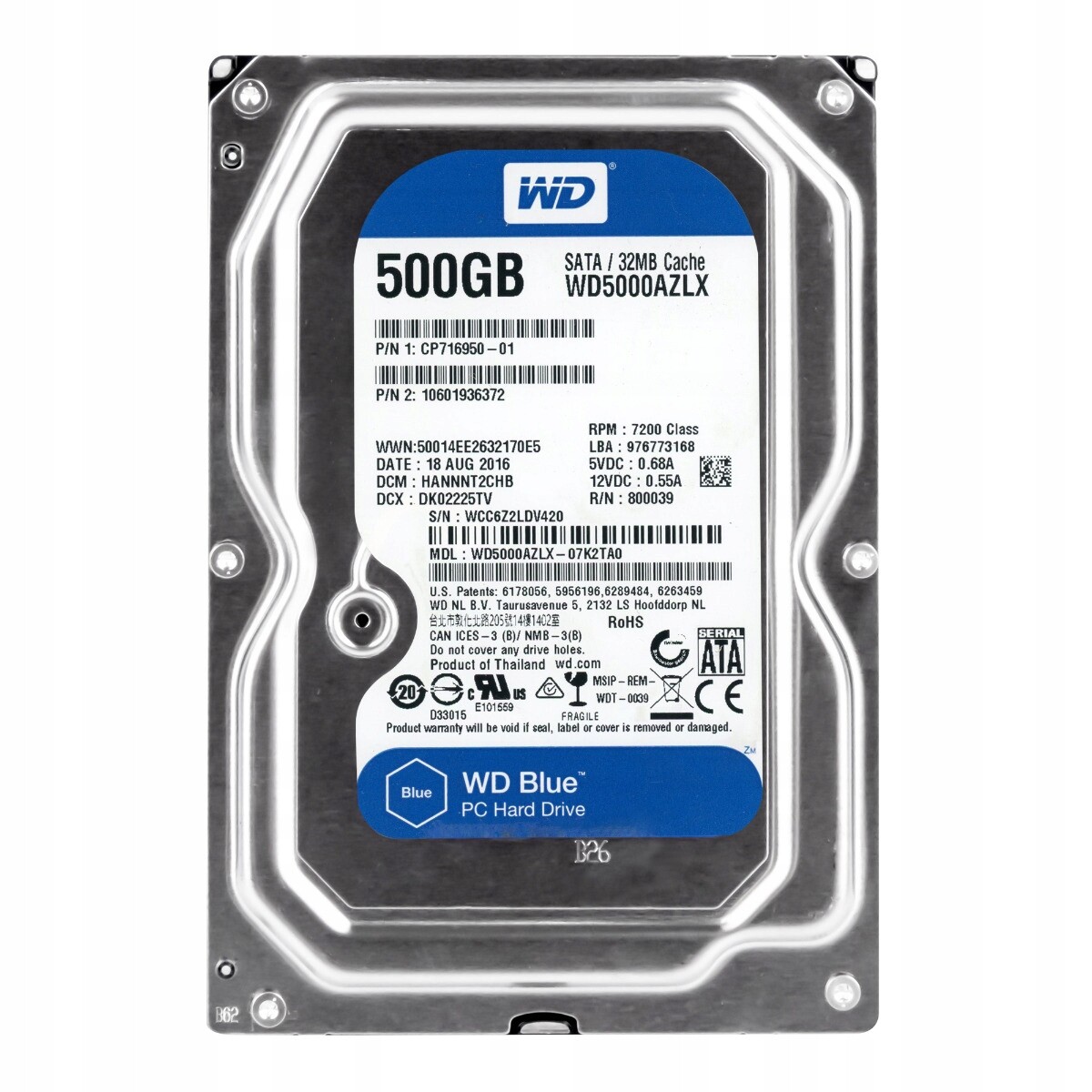 Wd Blue 500gb Hdd Speed Western Digital Blue 500GB 7200rpm