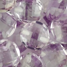 ROSE DE FRANCE AMETHYST 8 MM ROUND BRIOLETTE CUT DRILLED SOLD PER STONE F-1555