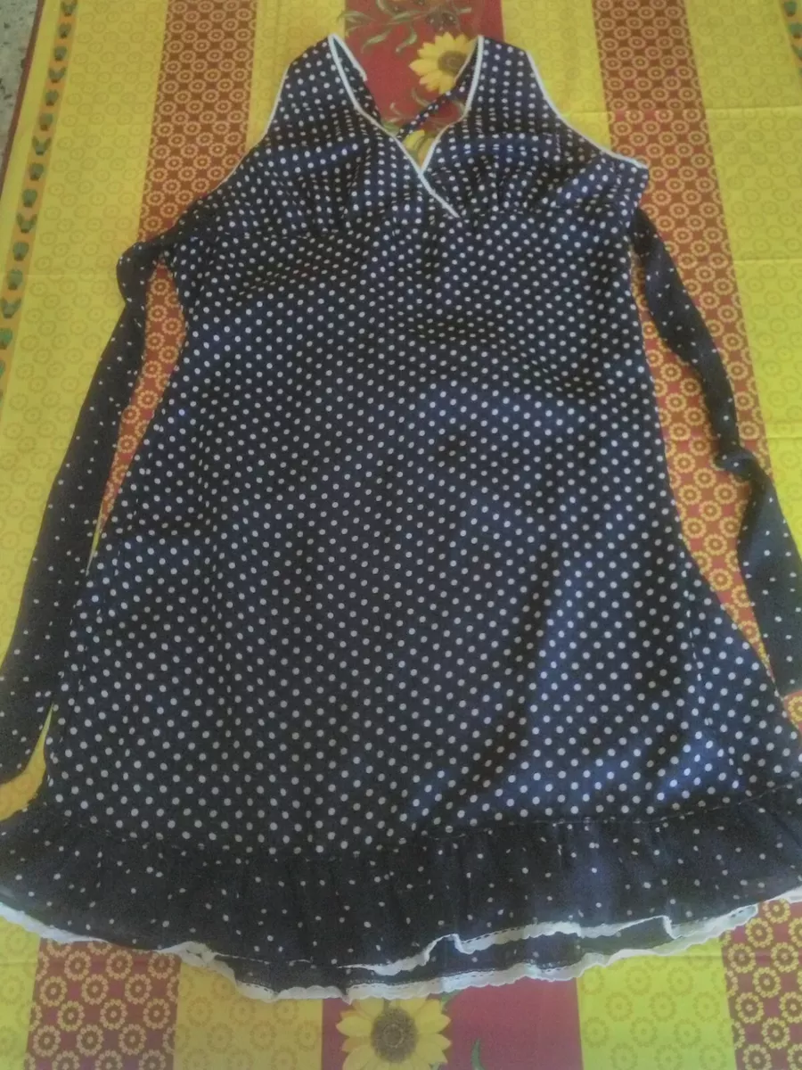 Camaieu top robe pois