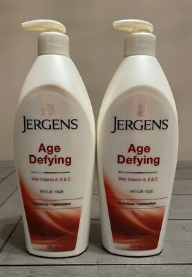 2x Jergens Age Defying Multi Vitamin Moisturizer Lotion 600ml Ea New
