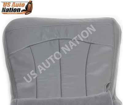 Driver Side Bottom Leather Seat Cover For 2001-2003 Ford F150 Lariat - Medium Flint Gray
