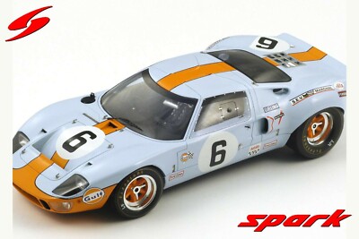 Spark 1:18 Ford GT40 #6 - Vainqueur Des 24h Du Mans 1969 - Ickx & Oliver - Avec Vitrine