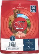 Purina ONE Plus Natural Large Breed Adult Chicken Formula Dry Dog Food, 40 lb