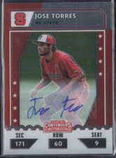 2021 Elite Extra Edition RC College Ticket Autograph /99 #37 Jose Torres - MINT