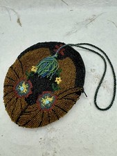 Vintage MCM Art Deco Micro Beaded Handbag 6.25 Unique