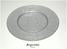 SOTTOPIATTI IN VETRO SONORO SUPERIORE FILIGRANATO COLORATO CRYSTAL FLAT