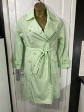 Oui Set Size 12 Lime Colour Trench Coat Lined Lightweight Summer Never Used