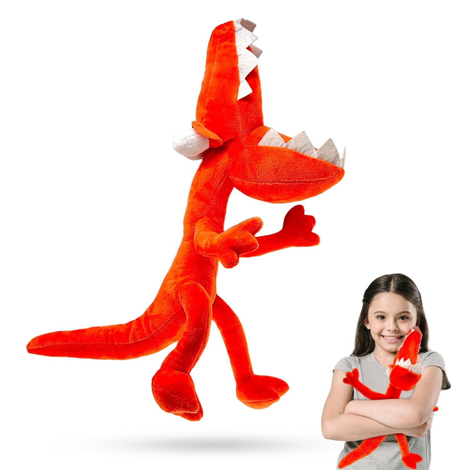 30cm Reddish Orange Rainbow Friends Plush Stuffed Soft Toy Doll