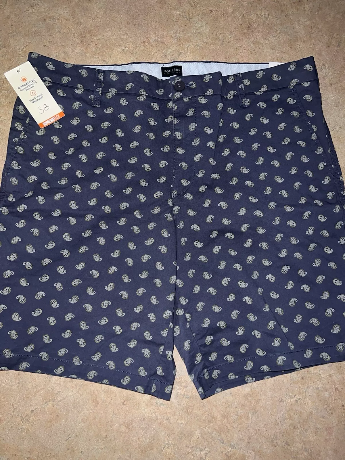Short Dockers Ultimate taille flexible suprême bleu marine taille 38 NEUF