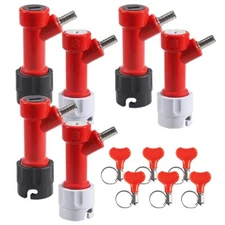 Homebrew Pin Lock Disconnect Pin Lock Barb Quick Disconnect with Free Hose Cl...