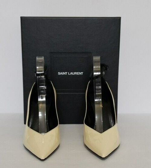 Nuovissimi tacchi cinturino alla caviglia Saint Laurent Zoe taglia 40