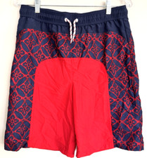 LANDS' END KIDS - Swim Trunks Swimsuit - Boy's Youth Size XL 18-20 Red  Blue
