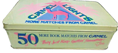 Vintage Camel Lights Cigarettes ''They Just Keep Getting Smoother'' 8x4x2 Tin