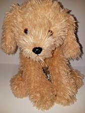 F-A-O Schwarz Golden Retreiver Yellow Lab Plush w/ Gold Bow Tie 11  Tall Dog