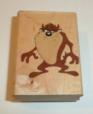 Classic Taz 226D Wood Rubber Stamp - Wooden - 1997 Looney Tunes Rubber Stampede