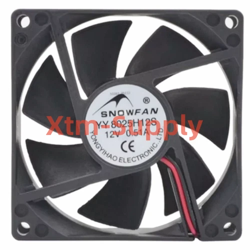 1pc brand new SNOWFAN Fan YY8025H12S DC 12V 0.51A 8025 8CM 2 wire Cooling fan