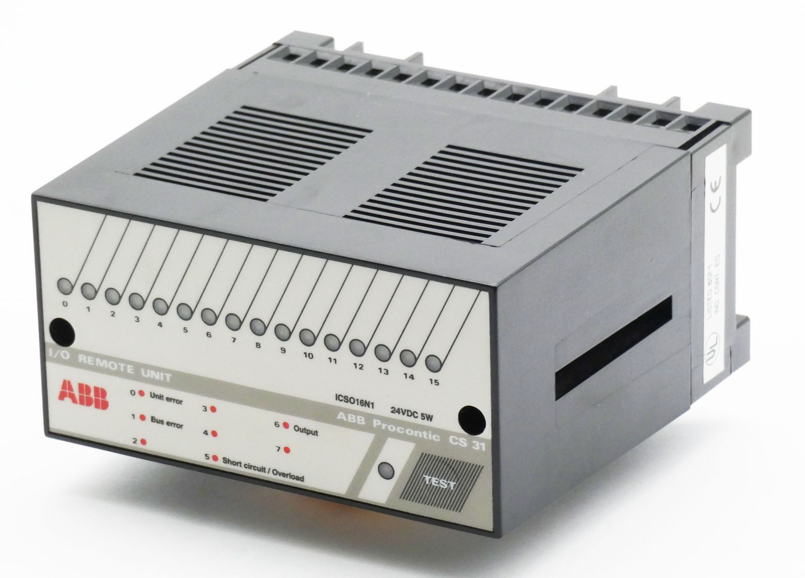 ABB Procontic CS 31 ICS016N1 ICS0 16N1 24VDC 5W I/O Remote Unit -used-