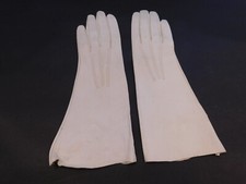  REAL KID LADIESCREAM LEATHER DRESS GLOVES UNLINED SIZE 6.5
