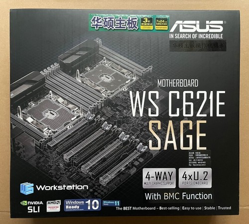 Asus WS C621E SAGE Workstation motherboard Intel chipset slot P LGA-3647 - 第 1/3 張圖片