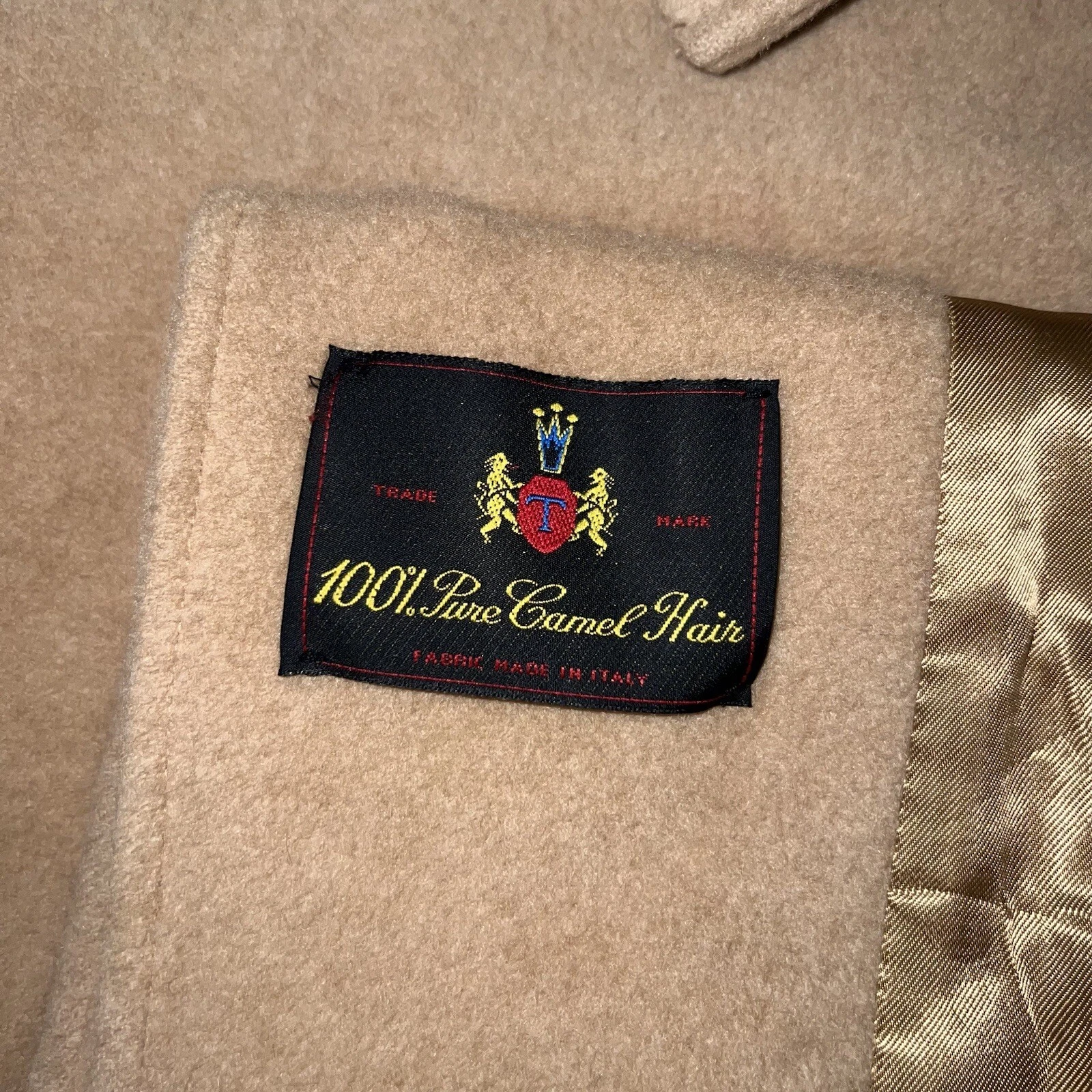 GUCCI Pavone doppiopetto vintage anni 80 90 John Weitz donna capelli cammello taglia 12 Italia