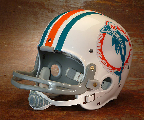 Miami Dolphins style NFL Vintage Suspension Football Helmet BOB
