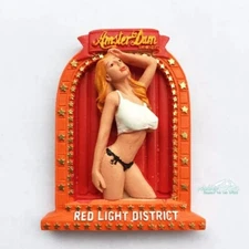 Red Light District Amsterdam Holland Netherlands 3D Resin Souvenir Fridge Magnet