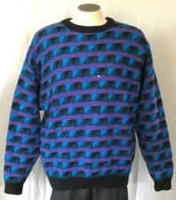 Coogi Large Multi-Color Sweater Pure Wool Australia Authentic Vintage Uncommon