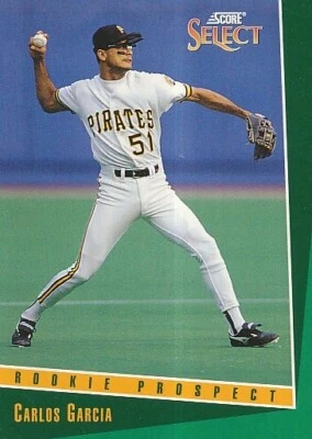 #403 PITTSBURGH PIRATES # CARLOS GARCIA # BASEBALL CARD SCORE SELECT MLB 1992 - Photo 1/2