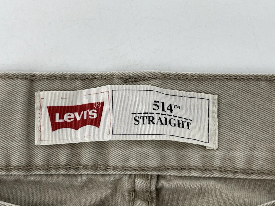 Pantalones de mezclilla Levis 514 pierna recta niños talla 18 29X29 tiro bajo beige tostado Foto 3 de 4