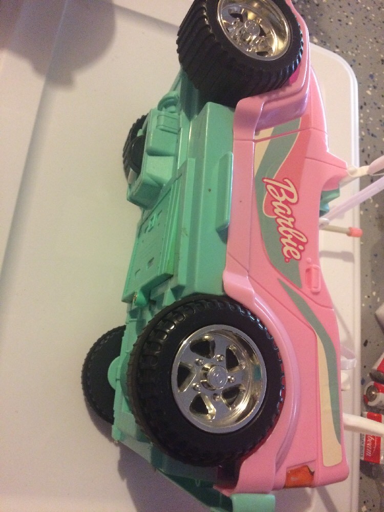 Barbie Vintage Barbie Jeep Wrangler Chrysler Pink Beach 1998 Mattel headLights eBay